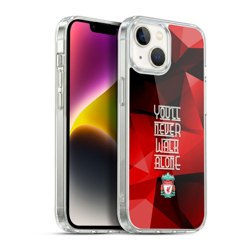Liverpool Football Club Crest You'Ll Never Walk Alone Red Geo Soft Gel Case for Apple iPhone 14