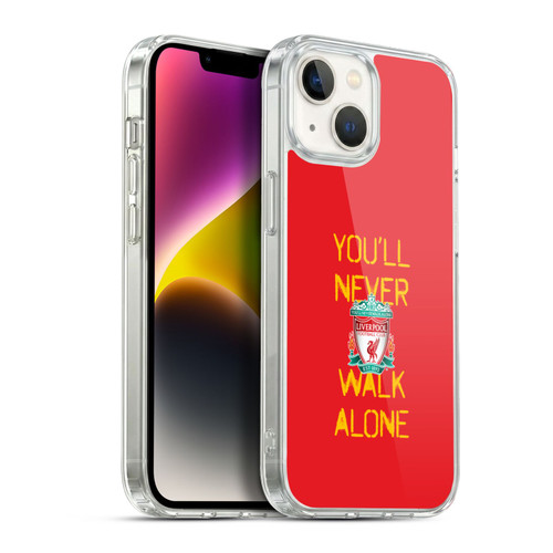 Liverpool Football Club Crest You'Ll Never Walk Alone Spraypaint Red Soft Gel Case for Apple iPhone 14