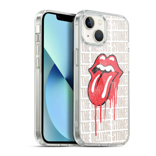 The Rolling Stones Graphics Dripping Tongue Soft Gel Case for Apple iPhone 13