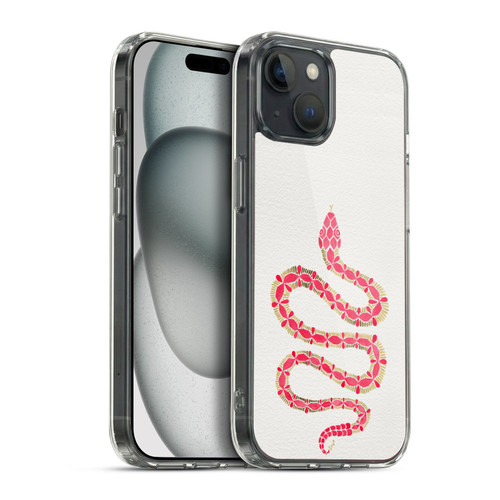 Cat Coquillette Animals Snake Pink Soft Gel Case for Apple iPhone 15 Plus & MagSafe