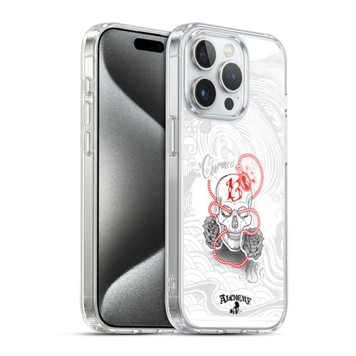 Alchemy Gothic Skull Charmed Life Locket Soft Gel Case for Apple iPhone 15 Pro & MagSafe