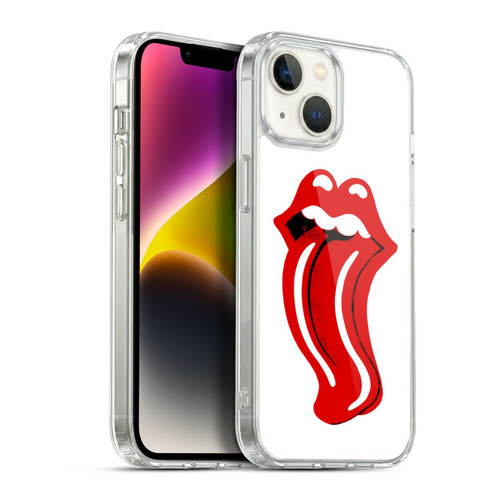 The Rolling Stones Graphics Distorted Tongue Soft Gel Case for Apple iPhone 14