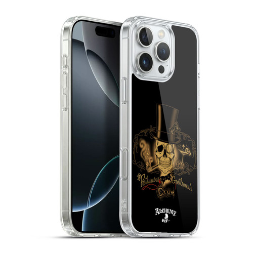 Alchemy Gothic Skull Gentlemens Club Soft Gel Case for Apple iPhone 16 Pro Max & MagSafe