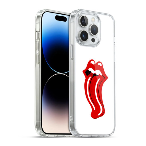 The Rolling Stones Graphics Distorted Tongue Soft Gel Case for Apple iPhone 14 Pro Max & MagSafe