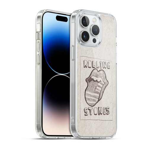 The Rolling Stones Graphics Sketch USA Flag Soft Gel Case for Apple iPhone 14 Pro Max & MagSafe