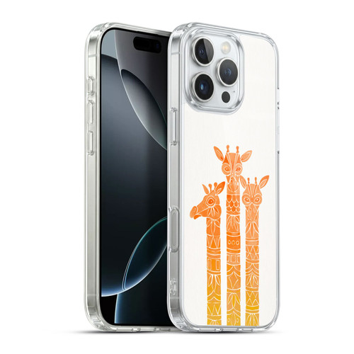 Cat Coquillette Animals Orange Ombre Giraffes Soft Gel Case for Apple iPhone 16 Pro Max & MagSafe