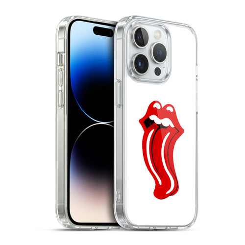 The Rolling Stones Graphics Distorted Tongue Soft Gel Case for Apple iPhone 14 Pro & MagSafe