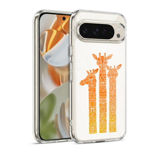 Cat Coquillette Animals Orange Ombre Giraffes Soft Gel Case for Google Pixel 9 / Pixel 9 Pro
