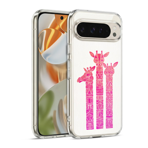 Cat Coquillette Animals Pink Ombre Giraffes Soft Gel Case for Google Pixel 9 / Pixel 9 Pro