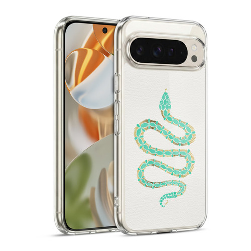 Cat Coquillette Animals Snake Mint Soft Gel Case for Google Pixel 9 / Pixel 9 Pro