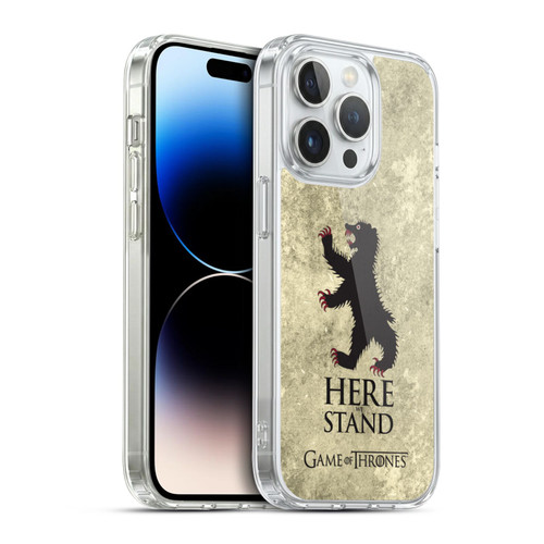 HBO Game of Thrones Dark Distressed Look Sigils Mormont Soft Gel Case for Apple iPhone 14 Pro & MagSafe