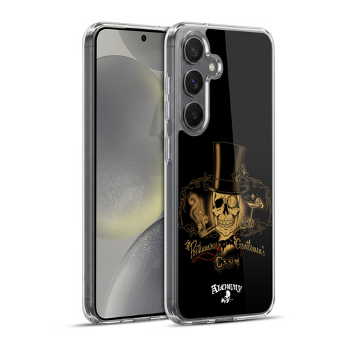 Alchemy Gothic Skull Gentlemens Club Soft Gel Case for Samsung Galaxy S24+ 5G & MagSafe