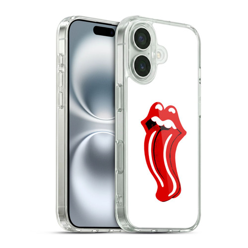 The Rolling Stones Graphics Distorted Tongue Soft Gel Case for Apple iPhone 16 & MagSafe