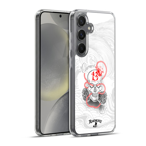 Alchemy Gothic Skull Charmed Life Locket Soft Gel Case for Samsung Galaxy S24+ 5G & MagSafe