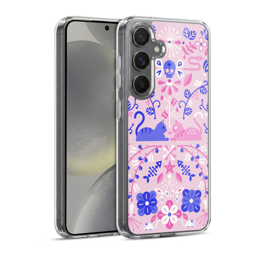 Cat Coquillette Animals Kittens Symmetry Soft Gel Case for Samsung Galaxy S24 5G & MagSafe