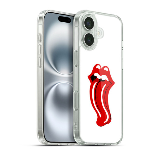 The Rolling Stones Graphics Distorted Tongue Soft Gel Case for Apple iPhone 16 Plus & MagSafe