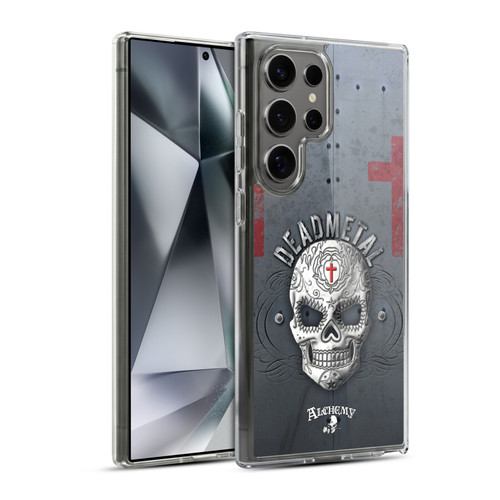 Alchemy Gothic Skull Dead Metal Soft Gel Case for Samsung Galaxy S24 Ultra 5G & MagSafe