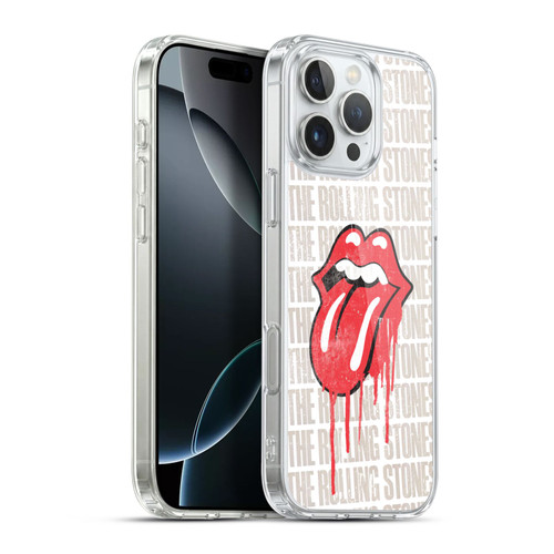 The Rolling Stones Graphics Dripping Tongue Soft Gel Case for Apple iPhone 16 Pro Max & MagSafe