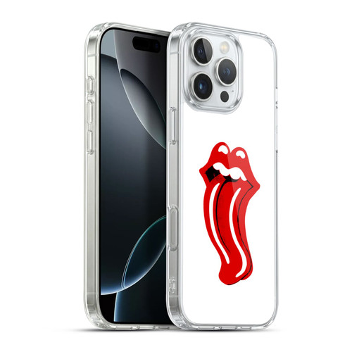 The Rolling Stones Graphics Distorted Tongue Soft Gel Case for Apple iPhone 16 Pro Max & MagSafe