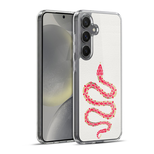 Cat Coquillette Animals Snake Pink Soft Gel Case for Samsung Galaxy S24+ 5G & MagSafe