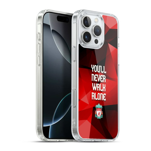 Liverpool Football Club Crest You'Ll Never Walk Alone Red Geo Plain Soft Gel Case for Apple iPhone 16 Pro Max & MagSafe