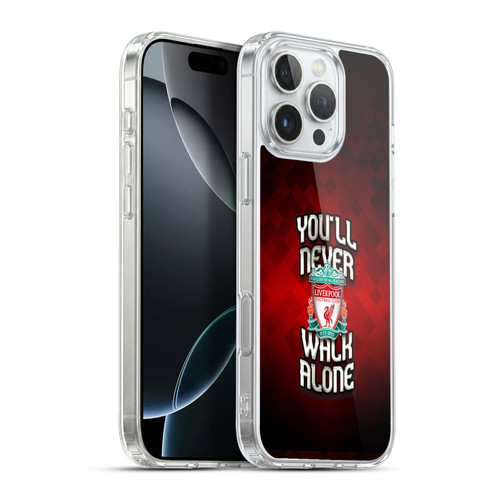 Liverpool Football Club Crest You'Ll Never Walk Alone Red Pixel Soft Gel Case for Apple iPhone 16 Pro Max & MagSafe
