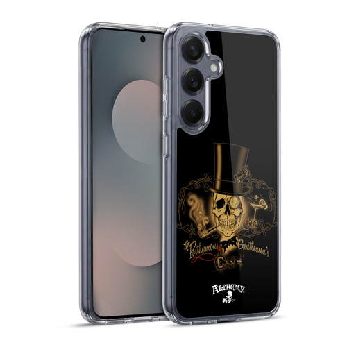 Alchemy Gothic Skull Gentlemens Club Soft Gel Case for Samsung Galaxy S25+ & MagSafe