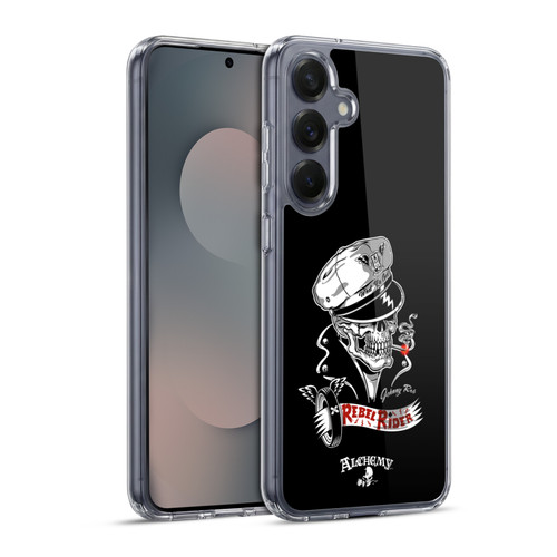 Alchemy Gothic Skull Rebel Rider Soft Gel Case for Samsung Galaxy S25+ & MagSafe