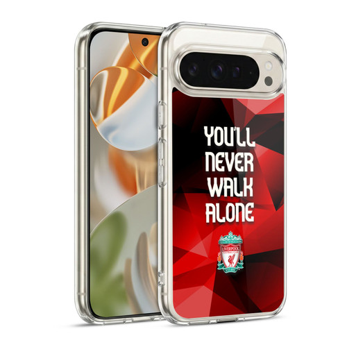 Liverpool Football Club Crest You'Ll Never Walk Alone Red Geo Plain Soft Gel Case for Google Pixel 9 / Pixel 9 Pro