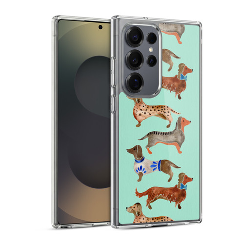 Cat Coquillette Animals Blue Dachshunds Soft Gel Case for Samsung Galaxy S25 Ultra & MagSafe