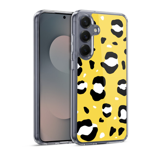 Grace Illustration Animal Prints Yellow Leopard Soft Gel Case for Samsung Galaxy S25 & MagSafe