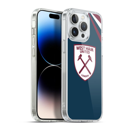 West Ham United FC Crest Graphics Emblem Soft Gel Case for Apple iPhone 13 Pro Max & MagSafe