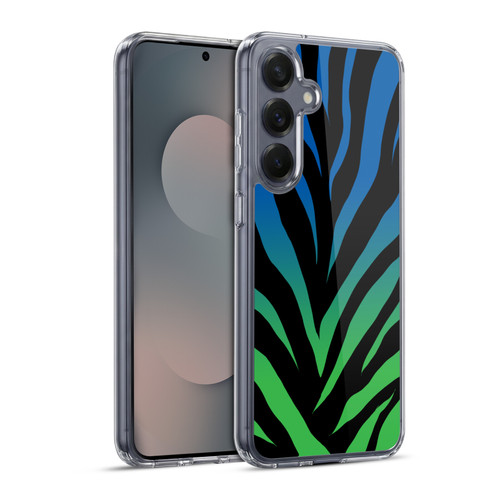 Grace Illustration Animal Prints Ombré Zebra Soft Gel Case for Samsung Galaxy S25+ & MagSafe