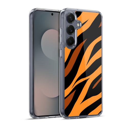 Grace Illustration Animal Prints Tiger Soft Gel Case for Samsung Galaxy S25+ & MagSafe