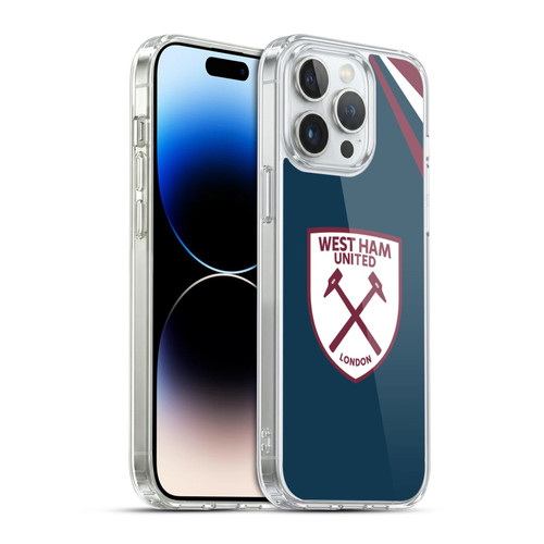West Ham United FC Crest Graphics Emblem Soft Gel Case for Apple iPhone 14 Pro Max & MagSafe