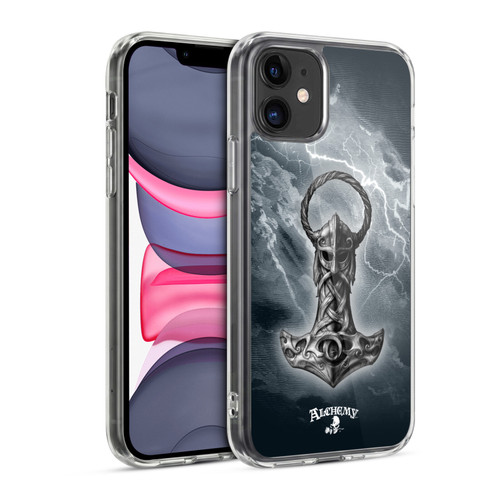 Alchemy Gothic Illustration Mjolnir Hammer Soft Gel Case for Apple iPhone 11