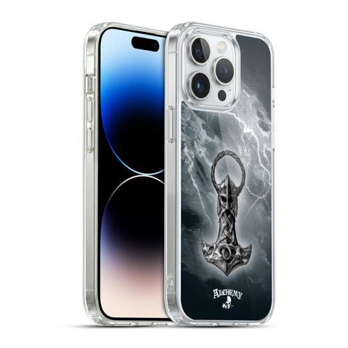 Alchemy Gothic Illustration Mjolnir Hammer Soft Gel Case for Apple iPhone 14 Pro Max & MagSafe