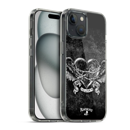 Alchemy Gothic Wing Black Romance Soft Gel Case for Apple iPhone 15 & MagSafe