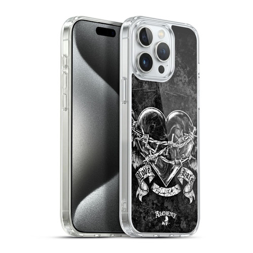 Alchemy Gothic Wing Black Romance Soft Gel Case for Apple iPhone 15 Pro Max & MagSafe
