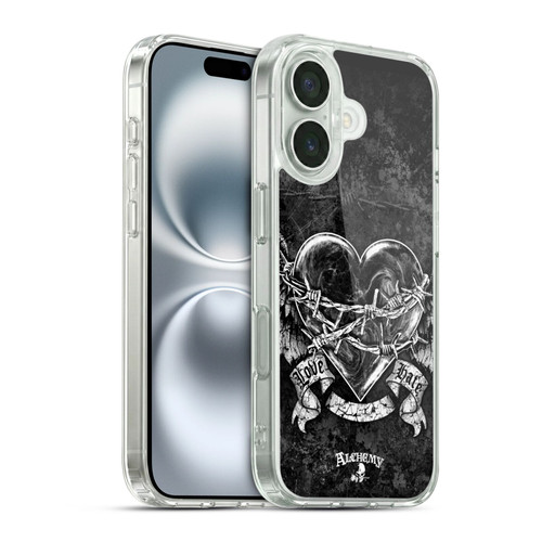 Alchemy Gothic Wing Black Romance Soft Gel Case for Apple iPhone 16 & MagSafe