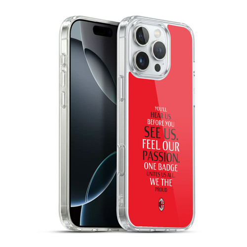 AC Milan Art Typography Soft Gel Case for Apple iPhone 16 Pro Max & MagSafe
