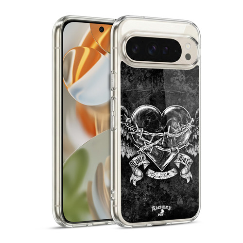 Alchemy Gothic Wing Black Romance Soft Gel Case for Google Pixel 9 / Pixel 9 Pro