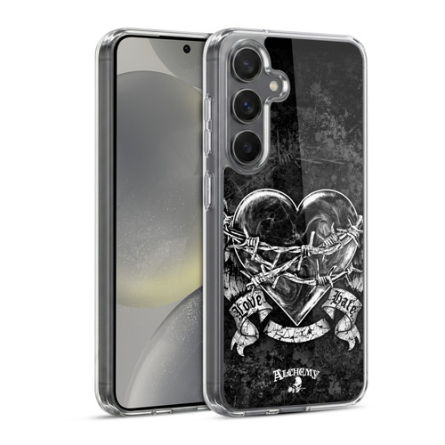 Alchemy Gothic Wing Black Romance Soft Gel Case for Samsung Galaxy S24 5G & MagSafe