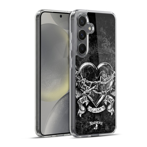 Alchemy Gothic Wing Black Romance Soft Gel Case for Samsung Galaxy S24+ 5G & MagSafe