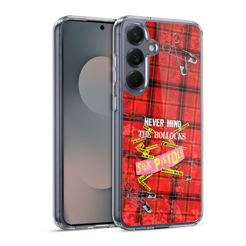 Sex Pistols Band Art Tartan Print Song Art Soft Gel Case for Samsung Galaxy S25 & MagSafe