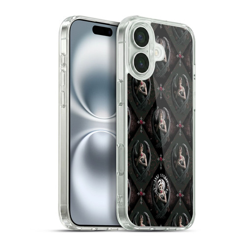 Anne Stokes Angels Rose Pattern Soft Gel Case for Apple iPhone 16 Plus & MagSafe
