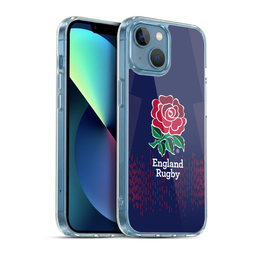England Rugby Union 2023/24 Crest Kit Away Soft Gel Case for Apple iPhone 13 Mini & MagSafe