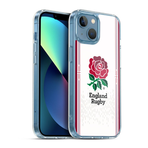 England Rugby Union 2023/24 Crest Kit Home Soft Gel Case for Apple iPhone 13 Mini & MagSafe