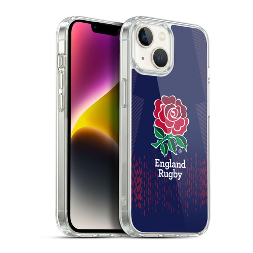 England Rugby Union 2023/24 Crest Kit Away Soft Gel Case for Apple iPhone 14