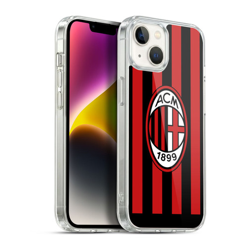 AC Milan 2022/23 Home Kit Soft Gel Case for Apple iPhone 14 Plus & MagSafe
